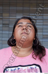 Head Woman White Casual Overweight Street photo references